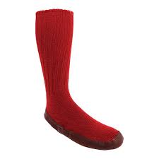 Acorn Slipper Sock Size L M Crimson Ragg Wool