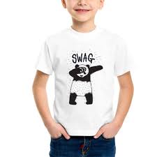 Sleeveless t shirts, v neck t shirts, full sleeve t shirts, 3/4th sleeve t shirts, and even the subtly hipster baseball style raglan t shirts are available plus size t shirts. Buy Limit Fashion Store Swag Panda Printed T Shirt For Kids Boys Girls Online At Low Prices In India Amazon In