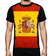 The flag of spain, as it is defined in the spanish constitution of 1978, consists of three horizontal stripes: Camiseta Bandeira Da Espanha