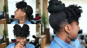 This will help with moisture issues, plus it will improve your hair's manageability. Faux Curly Bangs And Bun On Natural Hair Thin Fine 4c Natural Hair Styles Adede Youtube