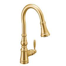 Shop wayfair.ca for all the best gold bathroom sink faucets. Moen Weymouth One Handle Pull Down Single Handle Kitchen Faucet With Power Boost Reviews Wayfair