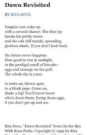 Dawn Revisited Rita Dove Writing Poems Poetry Foundation Pretty Words