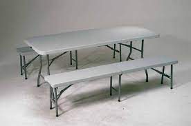 3 piece folding table and bench set. Foldable Table With Bench Off 74