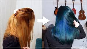 Fixing Unevenly Bleached Hair Dying It Blue Youtube