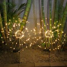 30% coupon applied at checkout. Solar Garden Lights Outdoor 2 Pack Solar Lights Outdoor Decorative With 105 Led Powered Diy Solar Fireworks Lights For Walkway Patio Lawn Backyard Christmas Multi Color Warm White White Buy Online At Best Price In