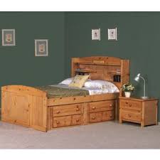 The smooth finish and rounded corners soften the rustic look of distressed hardwoods and veneers. Queen Size Captains Bed You Ll Love In 2021 Visualhunt