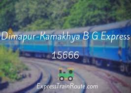 Dimapur-Kamakhya B G Express - 15666 Route, Schedule, Status & TimeTable