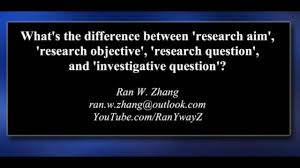 Research questions, variables, and hypotheses: Research Aim Research Objective Research Question And Investigative Question Youtube