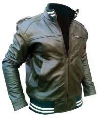Nwt Stylish Green Men Genuine Leather Jacket With Stretchable Material Leather Jacket Men Green Leather Jackets Men S Leather Jacket