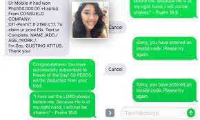 Philippines Student Gets Her Own Back On Text Scammer Daily Mail Online