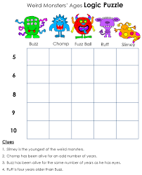 logic puzzle fun 1 worksheets 99worksheets