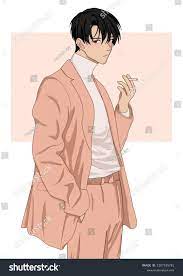 Smoking Man Manhwa Style Illustration Pink Stock Illustration 2307335781 |  Shutterstock