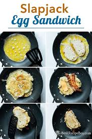Skillet Egg Sandwich Recipe With Bacon Slap Jack Best Recipe Box Recipe Egg Sandwich Recipe Healthy Recipes Easy Snacks Sandwich Recipes