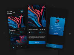 Nft Marketplace Mobile Apps By Nela Rosdiana For Vektora On Dribbble In 2021 Mobile App Ux Design Inspiration Design