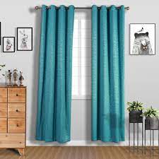 Teal Soundproof Curtains 2 Packs Embossed Curtains 52 X 108 Inch Blackout Curtains Soundproof Velvet Curtains Walmart Com