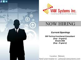 Wanted 1 Erp Techno Functional Consultant 2 Oracle Dba Location Bahrain Terms And Conditions Joining T Security Solutions Job Posting How To Plan