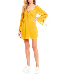 June Hudson Long Bell Sleeve Dress Yellow S In 2020 Bell Sleeve Dress Dresses Women Swimsuits