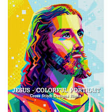 Here are all cross stitch patterns featuring portraits of women. Cross Stitch Pattern Only Jesus Colorful Portrait Shopee Philippines