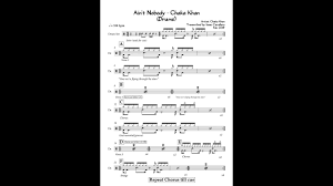 Aint Nobody Chaka Khan Drums Sheet Music