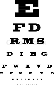 Eye Chart Stock Vector Colourbox