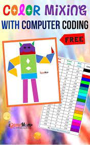 Color Mixing With Coding For Preschool Kids Science Activities For Kids Kids Learning Activities Coding For Kids