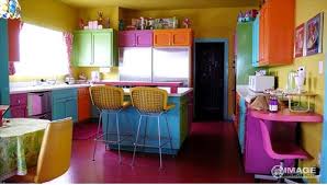 Colorful Kitchen Home Interior Design Images Colorful Interior Design Rainbow Kitchen