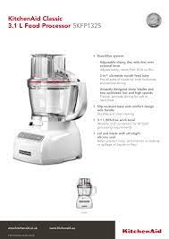Kitchenaid food processor 11 cup user guide | manualsonline.com Kitchenaid Classic 3 1 L Food Processor 5kfp1325 Manualzz