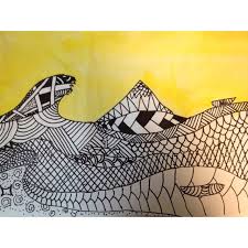 The Great Wave Zentangle Great Wave Zentangle Japanese Art