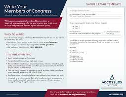 Write Your Congressional Member Letter Template | Accesslex