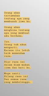 Pendam Diam Quotes Words Feelings
