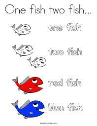 The primary colors are red, yellow and blue.but as with most seemingly simple. One Fish Two Fish Coloring Page Twisty Noodle
