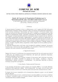 COMUNE DI ACRI - professione Architetto