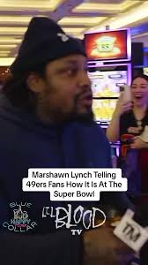 Marshawn Lynch being Marshawn Lynch & telling Niners fans how we feel avout  them. 🤣🤣🤣 Video Credit @3rdworldlilblood #marshawnlynch #nfl #superbowl  #vegas #bluecollar #happyhour #podcast
