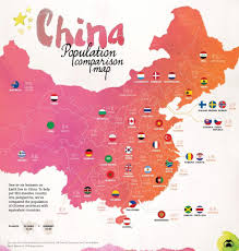 How Population Of Different Countries Fit Into China Vivid Maps China Map Infographic Country