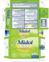 Midol Teen Tablet Coated Bayer Healthcare Llc