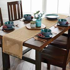 Cheery bright floral fabrics and unique diamond pattern create a lovely table runner youll want to keep out all year long! Better Homes Gardens Natural Table Runner Walmart Com Walmart Com