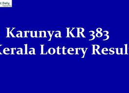 Karunya Kr 383 Kerala Lottery Result 16 2 2019 Live Today Quintdaily Lottery Results Lottery State Lottery