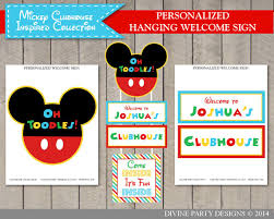 Instant Download Editable Mouse Clubhouse Printable Hanging Etsy Mickey Mouse Clubhouse Party Mickey Clubhouse Mickey Mouse Clubhouse Birthday Party
