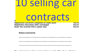 10 selling car contract exemples doc and pdf format | Car insurance and  Sample contracts