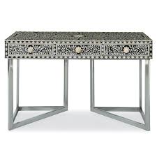 Black And White Inlay Console Table Black White 2014 Color Trend Bernhardt Interiors Padma Desk Handcut Bone Inlay Mirror Polished Stai Bernhardt Furniture Antique White Furniture Furniture