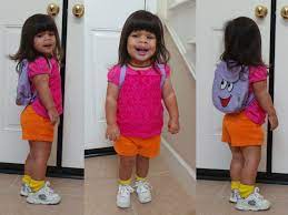 Easy Diy Dora Halloween Costume Dora Costume Diy Costume Dora Halloween Costume Halloween Costume Toddler Girl Toddler Halloween Costumes