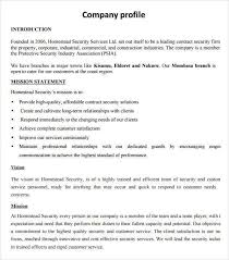 Company Profile Sample 8 Company Profile Template Company Mission Statement Examples Business Profile