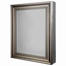 Glacier Bay 24 In W X 30 In H Framed Recessed Or Surface Mount Bathroom Medicine Cabinet In Brushed Nickel Sp4450 Surface Mount Medicine Cabinet Medicine Cabinet Mirror Recessed Medicine Cabinet