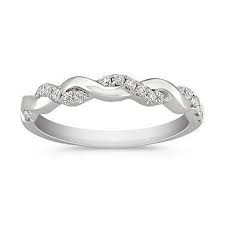 Twist Diamond Wedding Band With Pave Setting Diamond Infinity Wedding Band Diamond Wedding Bands Twisted Diamond Ring