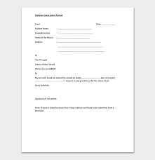 Leave Request Letter Templates Format Sample Letters