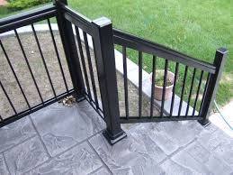 Black Aluminum Deck Railing Designer Concrete Black Aluminum Railing Patio Railing Concrete Patio Handrails For Concrete Steps