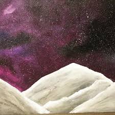 ديكور كانڤاس لوحات نجوم سبيس اكريليك الوان رسم فن تصميم جبل بنفسجي عروض art decor colors acrylicpainting my drawings design drawings