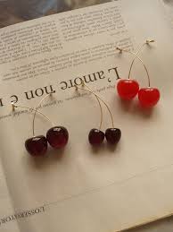 Cherry Earrings Gabi Label Com Cherry Earrings Cute Jewelry Cute Earrings