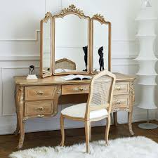 Silver coloured gilding detail, with bevelled edge mirror panels, curved sides and glass diamante handles. Ornate Italian Designer Classic Dressing Table Set Juliettes Interiors