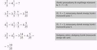 W tej sekcji są dostępne następujące materiały plansza edukacyjna: Dodawanie Ulamkow O Roznych Mianownikach Matematyka Opracowania Pl